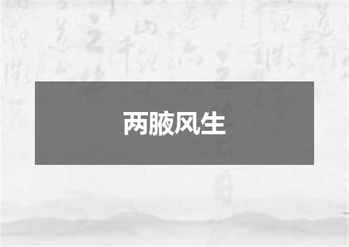 两腋风生