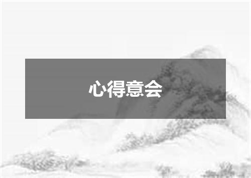 心得意会