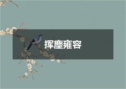 挥麈雍容