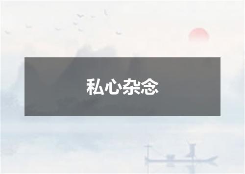 私心杂念