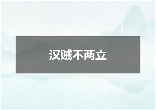 汉贼不两立