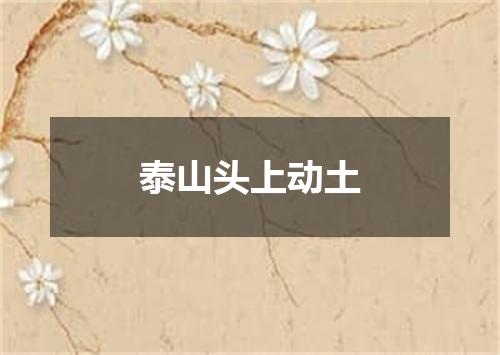 泰山头上动土
