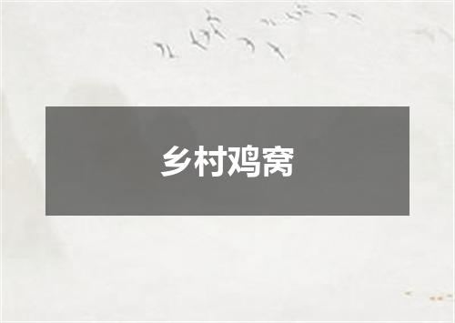 乡村鸡窝