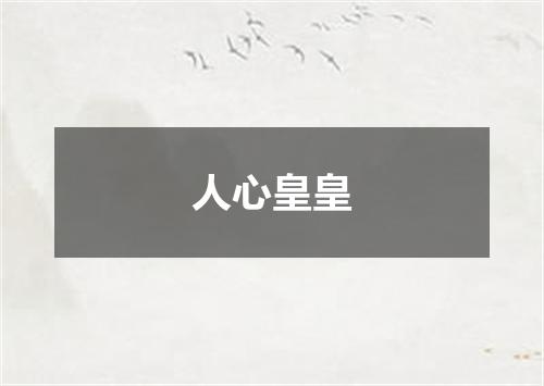人心皇皇