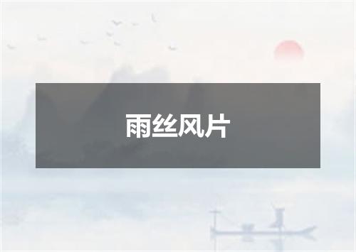 雨丝风片