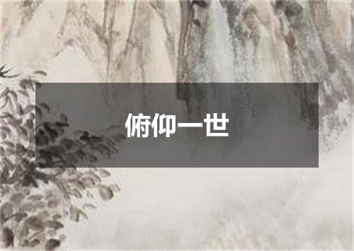 俯仰一世
