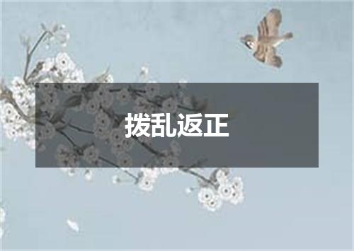 拨乱返正