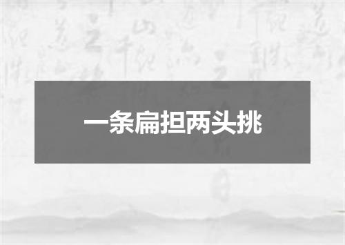 一条扁担两头挑
