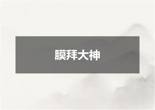 膜拜大神