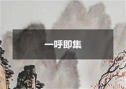 一呼即集