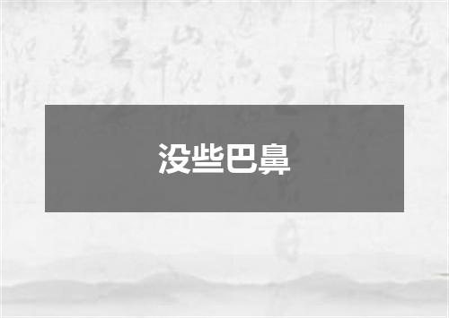 没些巴鼻