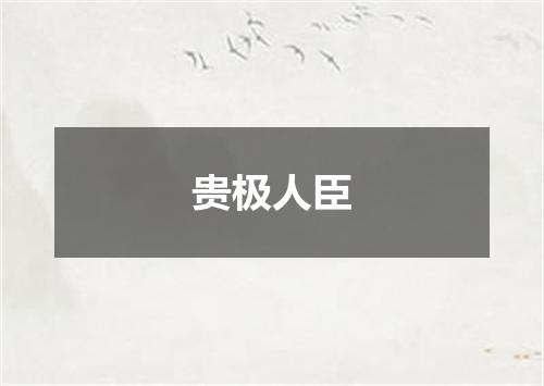 贵极人臣