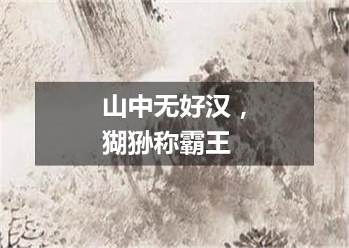 山中无好汉，猢狲称霸王