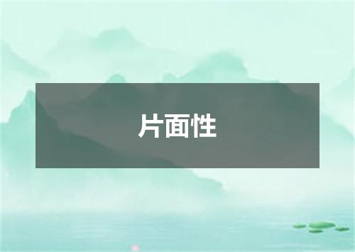 片面性