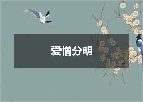爱憎分明