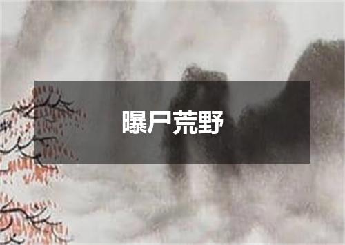 曝尸荒野