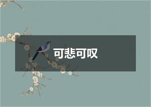可悲可叹