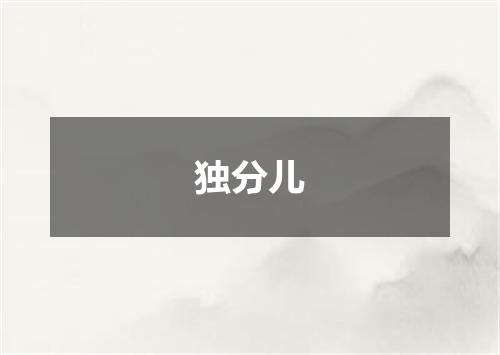 独分儿