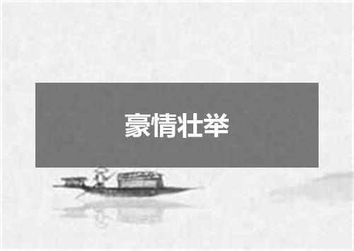 豪情壮举