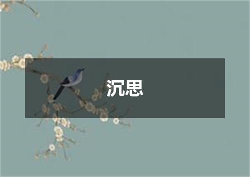 沉思