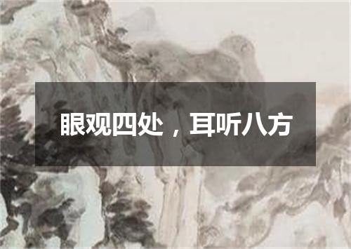 眼观四处，耳听八方