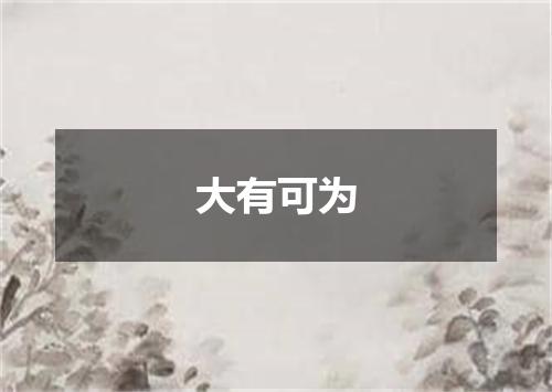 大有可为