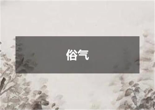 俗气