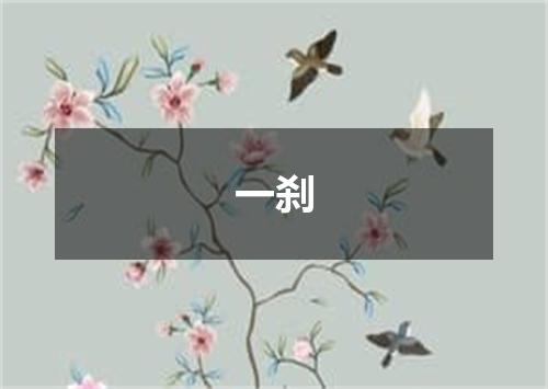 一刹