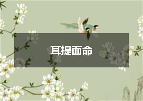 耳提面命