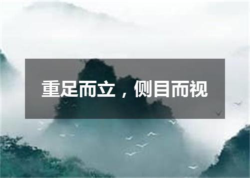 重足而立，侧目而视