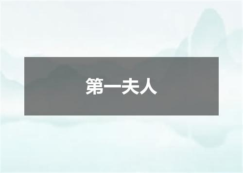 第一夫人
