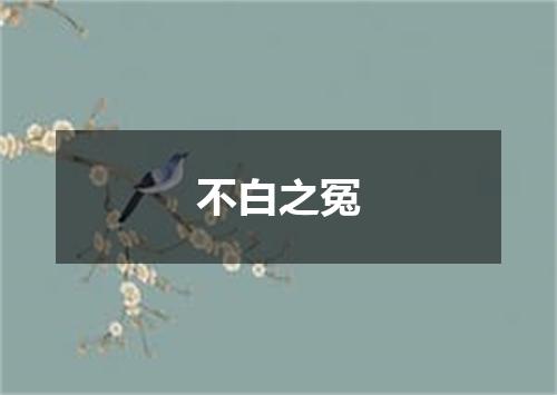 不白之冤