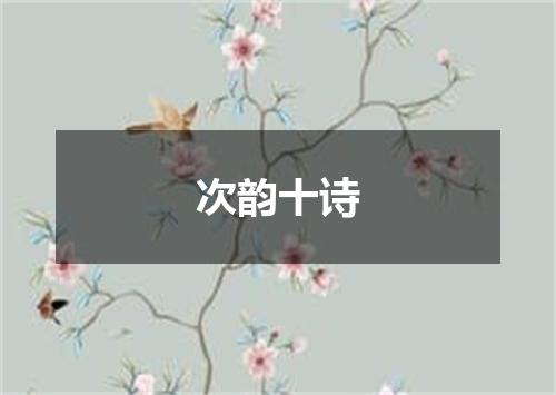 次韵十诗