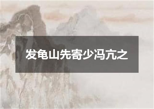 发龟山先寄少冯亢之