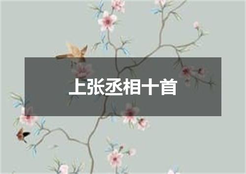 上张丞相十首