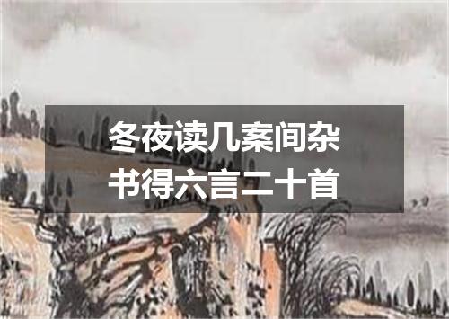 冬夜读几案间杂书得六言二十首