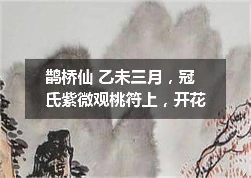 鹊桥仙 乙未三月，冠氏紫微观桃符上，开花
