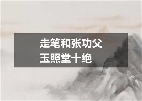 走笔和张功父玉照堂十绝