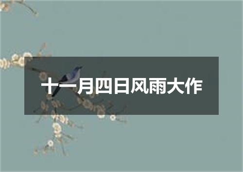 十一月四日风雨大作