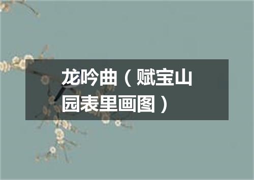 龙吟曲（赋宝山园表里画图）