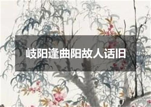 岐阳逢曲阳故人话旧