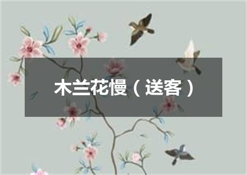 木兰花慢（送客）