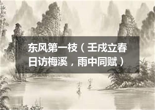 东风第一枝（壬戍立春日访梅溪，雨中同赋）
