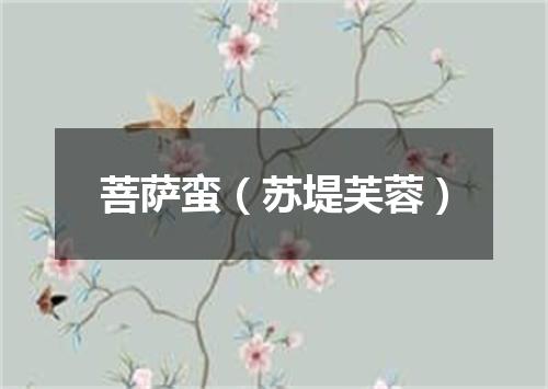 菩萨蛮（苏堤芙蓉）