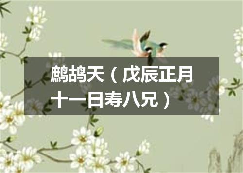 鹧鸪天（戊辰正月十一日寿八兄）