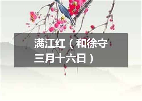 满江红（和徐守三月十六日）