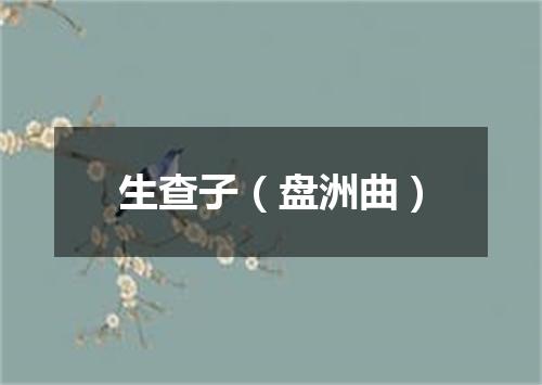 生查子（盘洲曲）