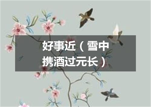 好事近（雪中携酒过元长）