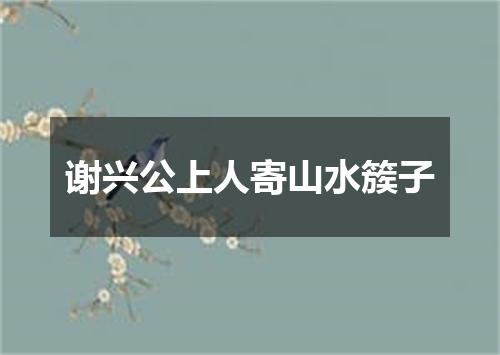 谢兴公上人寄山水簇子