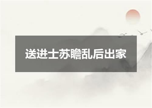 送进士苏瞻乱后出家